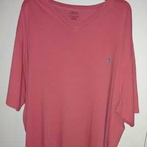 Polo by Ralph Lauren Men's Coral V-Neck Shirt, sz 3XLT, $13 used